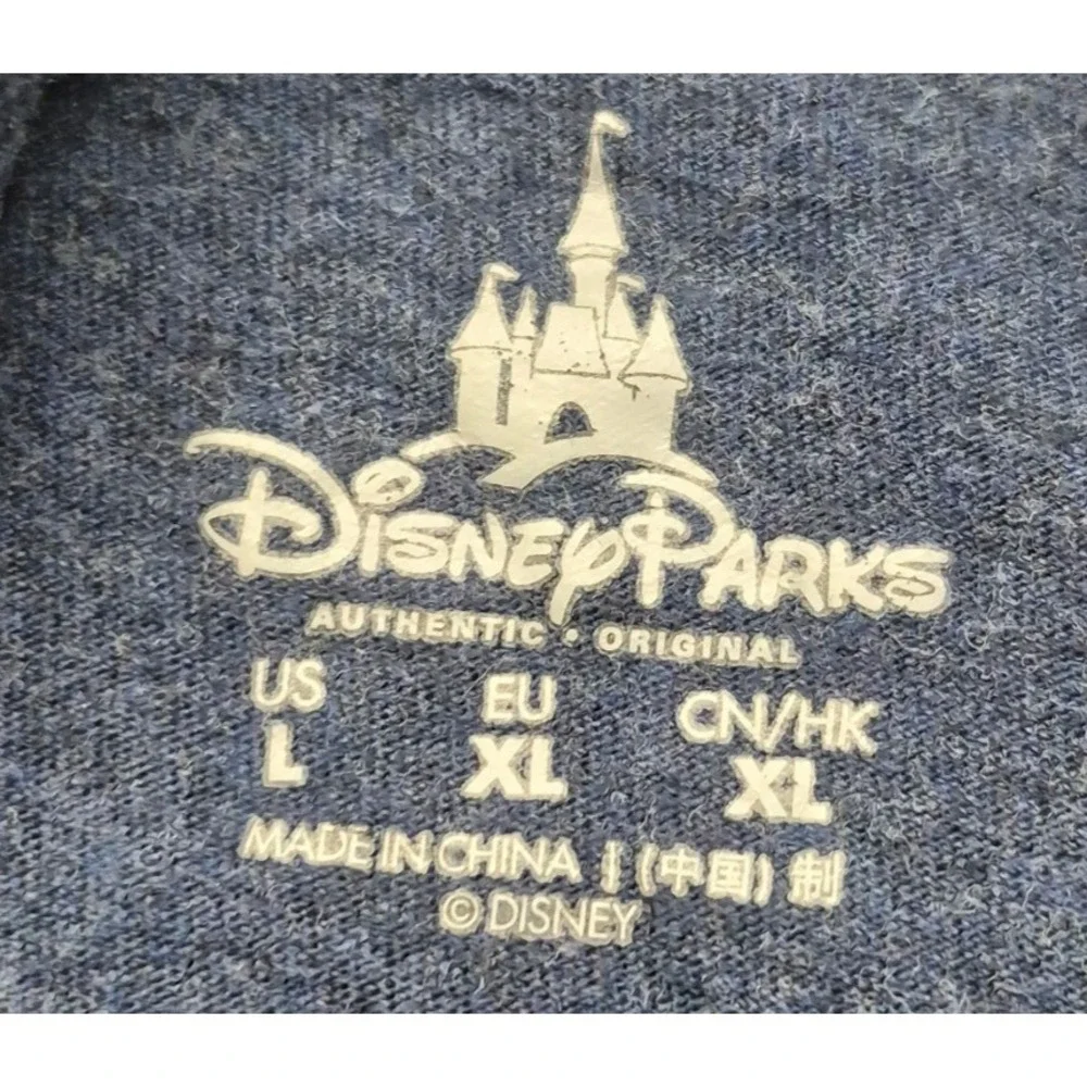 Disney‎ Parks Authentic Brand blue long sleeve t-shirt LG embroidered Mickey